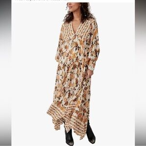 NWT Free People Row of Roses Maxi Dress